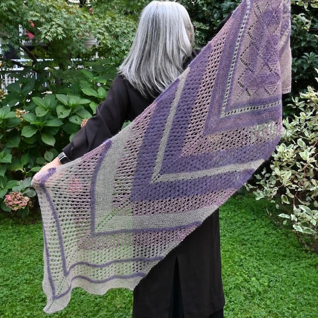 A Maglia Rasata Sciarpa A Righe Verticali Ai Ferri Schema Scialle