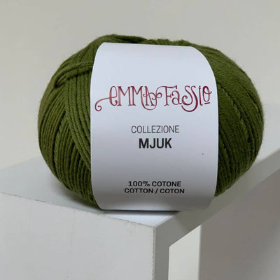 gomitolo cotone verde muschio