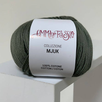 gomitolo cotone verde sottobosco mjuk emma fassio