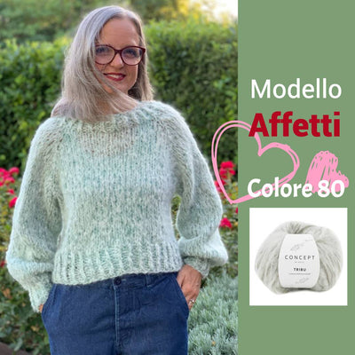 kit maglia ai ferri affetti emma fassio 80