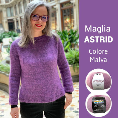 maglia ai ferri emma fassio astrid malva