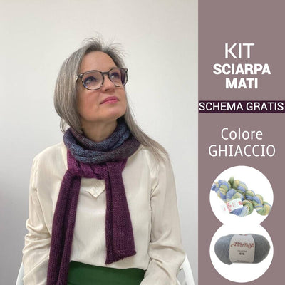 sciarpa ai ferri mati ghiaccio