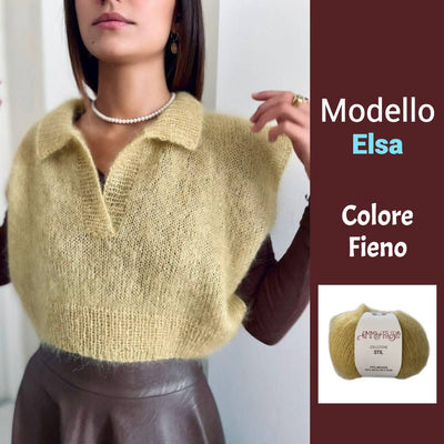 kit per lavorare a maglia Elsa fieno emma fassio