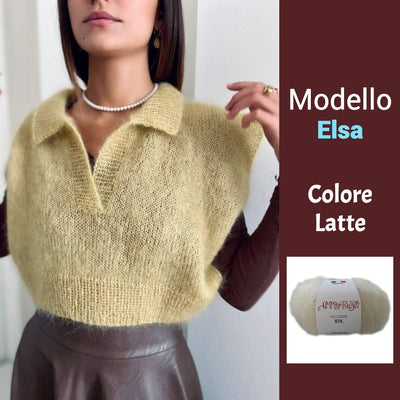 kit maglia ai ferri elsa latte emma fassio