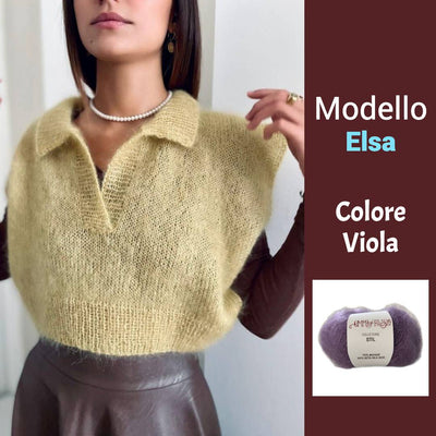 kit maglia ai ferri elsa viola emma fassio