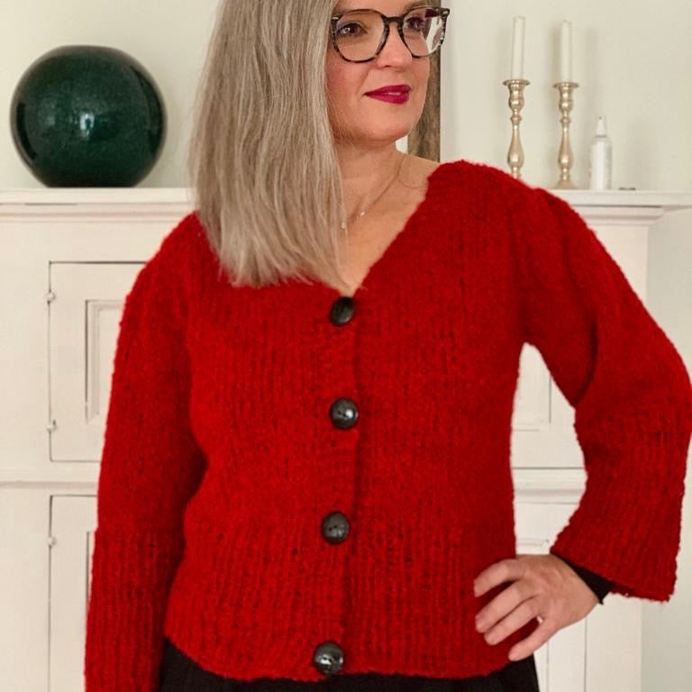 Emma Fassio Cardigan Ai Ferri Schema Maglia Ai Ferri PoMa Modello